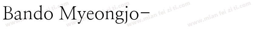 Bando Myeongjo字体转换